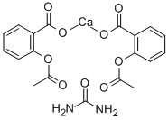 Carbasalate calcium C18H14CaO8.CH4N2O (cas 5749-67-7) Molecular Structure