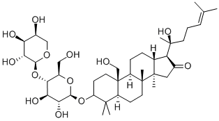 3-[3,4-dihydroxy-6-(hydroxymethyl)-5-(3,4,5-trihydroxyoxan-2-yl)oxyoxan-2-yl]oxy-10-(hydroxymethyl)-17-(2-hydroxy-6-methylhept-5-en-2-yl)-4,4,8,14-tetramethyl-1,2,3,5,6,7,9,11,12,13,15,17-dodecahydrocyclopenta[a]phenanthren-16-one