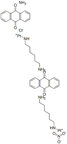 1-(6-aminohexylamino)anthracene-9,10-dione; azane; platinum(+2) cation; chloride; nitrate