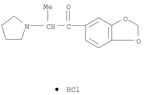 1-Propanone, 1-(1,3-benzodioxol-5-yl)-2-(1-pyrrolidinyl)-, hydrochloride (1:1)