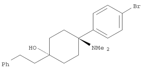 Cyclohexanol, 4-(4-bromophenyl)-4-(dimethylamino)-1-(2-phenylethyl)-, trans-  