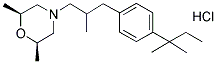 Morpholine,4-[3-[4-(1,1-dimethylpropyl)phenyl]-2-methylpropyl]-2,6-dimethyl-,hydrochloride (1:1)