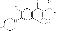 6-Fluoro-1-methyl-4-oxo-7-(1-piperazinyl)-4H-(1,3)...
