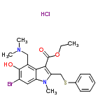 6-Bromo-4-[(dimethylamino)methyl]-5-hydroxy-1-methyl-2-[(phenylthio)methyl]-1H-indole-3-carboxylic acid ethyl ester monohydrochloride