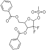 3,5-Bis(benzoyl)-1-methanesulfonyloxy-2-deoxy-2,2-difluororibose(α-form)