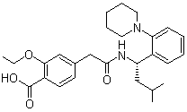 2-Ethoxy-4-[2-[(1S)-3-methyl-1-[2-(1-piperidinyl)butyl]amino]-2-oxoethyl]-benzoic acid