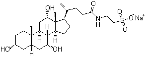 Ethanesulfonic acid, 2-[[(3a,5b,7a,12a)-3,7,12-trihydroxy-24-oxocholan-24-yl]amino]-,monosodium salt