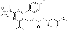 6-Heptenoic acid, 7-[4-(4-fluorophenyl)-6-(1-methyle thyl)-2-[methyl(methylsulfonyl) amino]-5-pyrimidinyl]-3-hydroxy -5-oxo-, methyl ester, (3R,6E)-