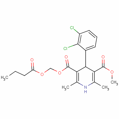 Methyl (1-oxobutoxy)methyl 4-(2,3-dichlorophenyl)-1,4-dihydro-2,6-dime thyl-3,5-pyridinedicarboxylate