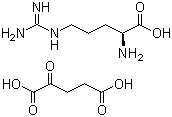 (2S)-2-amino-5-(diaminomethylideneamino)pentanoic acid,2-oxopentanedioic acid