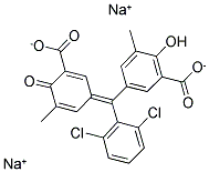 Benzoic acid,5-[(3-carboxy-5-methyl-4-oxo-2,5-cyclohexadien-1-ylidene)(2,6-dichlorophenyl)methyl]-2-hydroxy-3-methyl-,sodium salt (1:2)