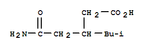 3-(2-amino-2-oxoethyl)-5-methylhexanoic acid