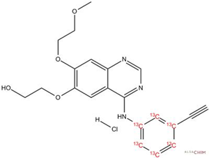 2-[4-(3-ethynylanilino)-7-(2-methoxyethoxy)quinazolin-6-yl]oxyethanol;hydrochloride