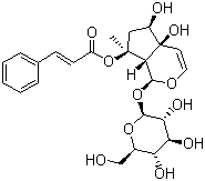 b-D-Glucopyranoside,(1S,4aS,5R,7S,7aS)-1,4a,5,6,7,7a-hexahydro-4a,5-dihydroxy-7-methyl-7-[[(2E)-1-oxo-3-phenyl-2-propen-1-yl]oxy]cyclopenta[c]pyran-1-yl