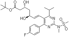 (+)-(3R, 5S), TERT-BUTYL 7-[4-(4-FLUOROPHENYL)-6-ISOPROPYL-2-(N-METHYL-N-METHYLSULPHONYLAMINO)-PYRIMIDIN-5-YL]-3,5-DIHYDROXY-6(E)-HEPTENATE (R1.5 OR T-BUTYL-ROSUVASTATIN)