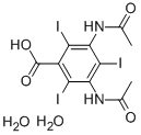 Benzoic acid,3,5-bis(acetylamino)-2,4,6-triiodo-, hydrate (1:2)