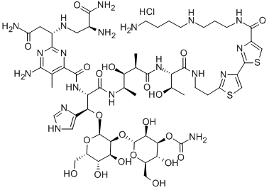 Bleomycinamide,N1-[3-[(4-aminobutyl)amino]propyl]-, hydrochloride (1:?)