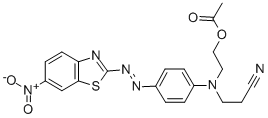 2-(4-(n-Cyanoethyl-N-(acetoxyethyl)amino)phenylazo...
