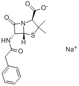-Thia-1-azabicyclo[3.2.0]heptane-2-carboxylicacid,3,3-dimethyl-7-oxo-6-(2-phenylacetamido)-,monosodiumsalt
