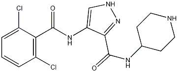 4-[(2,6-dichlorobenzoyl)amino]-N-piperidin-4-yl-1H-pyrazole-5-carboxamide