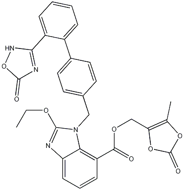 1-[[2'-(2,5-Dihydro-5-oxo-1,2,4-oxadiazol-3-yl)[1,1'-biphenyl]-4-yl]methyl]-2-ethoxy-1H-benzimidazole-7-carboxylic acid (5-methyl-2-oxo-1,3-dioxol-4-yl)methyl ester