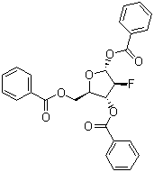 2-fluoro-2-deoxy-1,3,5-tri-O-benzoyl-*A-D-arabino