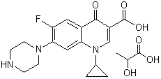 1-cyclopropyl-6-fluoro-4-oxo-7-piperazin-1-ylquinoline-3-carboxylic acid;2-hydroxypropanoic acid
