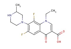 1-Ethyl-6,8-difluoro-1,4-dihydro-7-(3-methyl-1-piperazinyl)-4-oxo-3-quinolinecarboxylic acid