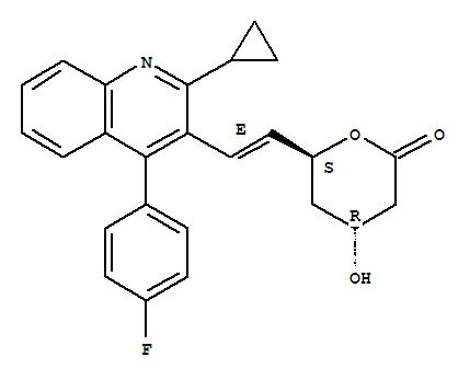 (5S,6R,E)-6-(2-(2-cyclopropyl-4-(4-fluorophenyl)quinolin-3-yl)vinyl)-5-hydroxy-tetrahydropyran-2-one