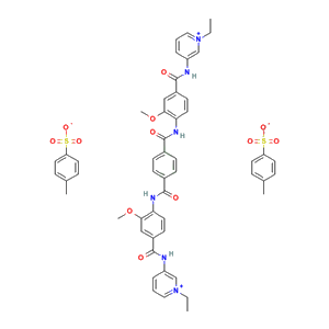 (C38H38N6O6.2C7H7O3S) AC1L4LTP;AR-1E8554;LS-132917;1-N,4-N-bis[4-[(1-ethylpyridin-1-ium-3-yl)carbamoyl]-2-methoxyphenyl]be...