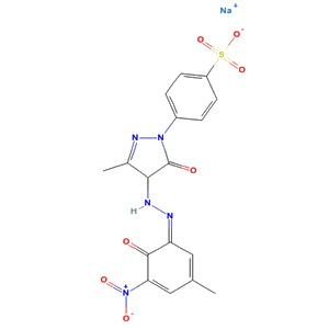 Sodium p-[4,5-dihydro-4-[(2-hydroxy-5-methyl-3-nitrophenyl)azo]-3-methyl-5-oxo-1H-pyrazol-1-yl]benzenesulphonate