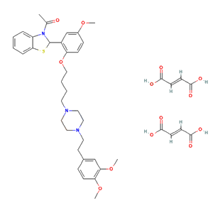 Benzothiazole, 2,3-dihydro-3-acetyl-2-(2-(4-(4-(2-(3,4-dimethoxyphenyl)ethyl)-1-piperazinyl)butoxy)-5-methoxyphenyl)-, (E)-2-butenedioate (1:2)