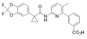 3-[6-[[1-(2,2-difluoro-1,3-benzodioxol-5-yl)cyclopropanecarbonyl]amino]-3-methylpyridin-2-yl]benzoic acid