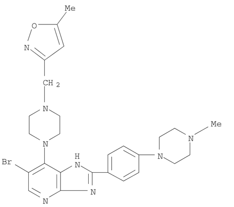 3-[[4-[6-bromo-2-[4-(4-methylpiperazin-1-yl)phenyl]-1H-imidazo[4,5-b]pyridin-7-yl]piperazin-1-yl]methyl]-5-methyl-1,2-oxazole