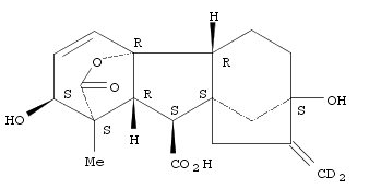 Gibb-3-ene-1,10-dicarboxylic acid, 2,4a,7-trihydroxy-1-methyl-8-(methylene-d2)-, 1,4a-lactone, (1α,2β,4aα,4bβ,10β)-
