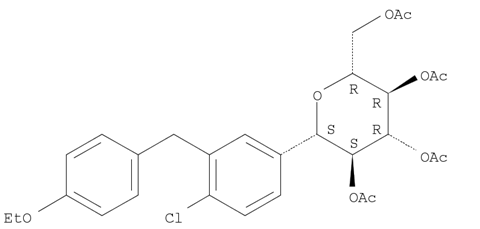 D-Glucitol, 1,5-anhydro-1-C-[4-chloro-3-[(4-ethoxyphenyl)Methyl]phenyl]-, tetraacetate, (1S)-  