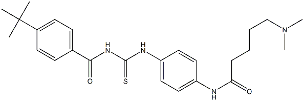 4-tert-butyl-N-[[4-[5-(dimethylamino)pentanoylamino]phenyl]carbamothioyl]benzamide