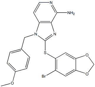 1H-IMidazo[4,5-c]pyridin-4-aMine, 2-[(6-broMo-1,3-benzodioxol-5-yl)thio]-1-[(4-Methoxyphenyl)Methyl]  