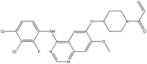 1-[4-[4-(3,4-dichloro-2-fluoroanilino)-7-methoxyquinazolin-6-yl]oxypiperidin-1-yl]prop-2-en-1-one
