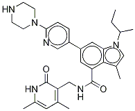 1-[(2S)-butan-2-yl]-N-[(4,6-dimethyl-2-oxo-1H-pyridin-3-yl)methyl]-3-methyl-6-(6-piperazin-1-ylpyridin-3-yl)indole-4-carboxamide
