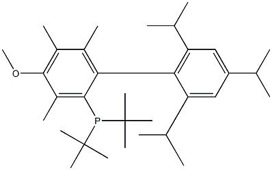 2-二叔丁基膦基-4-甲氧基-3,5,6-三甲基-2',4',6'-三-异丙基[1:1异构体混合物,2-二叔丁基膦基-5-甲氧基-3,4,6-三甲基-2,4,6-三异丙基],
Me3(OMe)tBuXPhos
