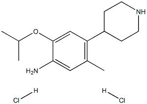 5-methyl-2-(1-methylethoxy)-4-(4-piperidinyl)benzenamine hydrochloride (1:2)  
