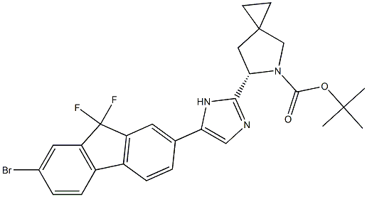 (S)-tert-butyl 6-(5-(7-bromo-9,9-difluoro-9H-fluoren-2-yl)-1H-imidazol-2-yl)-5-azaspiro[2.4]heptane-5-carboxylate  