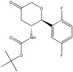 tert-butyl ((2S,3R)-2-(2,5-difluorophenyl)-5-oxotetrahydro-2H-pyran-3-yl)carbamate  