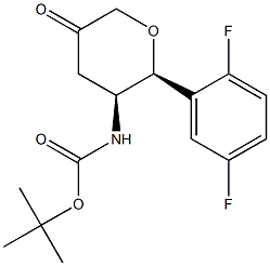 tert-butyl ((2S,3S)-2-(2,5-difluorophenyl)-5-oxotetrahydro-2H-pyran-3-yl)carbamate  