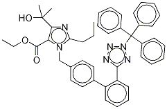 ethyl 4-(1-hydroxy-1-methylethyl)-2-propyl-1-[[2\'-[2-(triphenylmethyl)-2H-tetrazol-5-yl]biphenyl-4-yl]methyl]imidazole-5-carboxylate