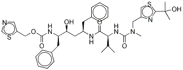 1,3-thiazol-5-ylmethyl N-[(2S,3S,5S)-3-hydroxy-5-[[(2S)-2-[[[2-(2-hydroxypropan-2-yl)-1,3-thiazol-4-yl]methyl-methylcarbamoyl]amino]-3-methylbutanoyl]amino]-1,6-diphenylhexan-2-yl]carbamate