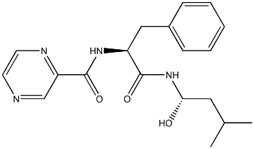 N-[(2S)-1-[[(1S)-1-hydroxy-3-methylbutyl]amino]-1-oxo-3-phenylpropan-2-yl]pyrazine-2-carboxamide