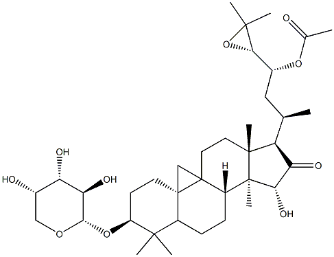 9,?19-?Cyclolanostan-?16-?one, 23-?(acetyloxy)?-?3-?(α-?L-?arabinopyranosyloxy)?-?24,?25-?epoxy-?15-?hydroxy-?, (3β,?15α,?23R,?24S)?-
