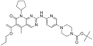 tert-butyl 4-(6-(8-cyclopentyl-5-Methyl-7-oxo-6-(1-propoxyvinyl)-7,8-dihydropyrido[2,3-d]pyriMidin-2-ylaMino)pyridin-3-yl)piperazine-1-carboxylate (CAS No.866084-31-3)  